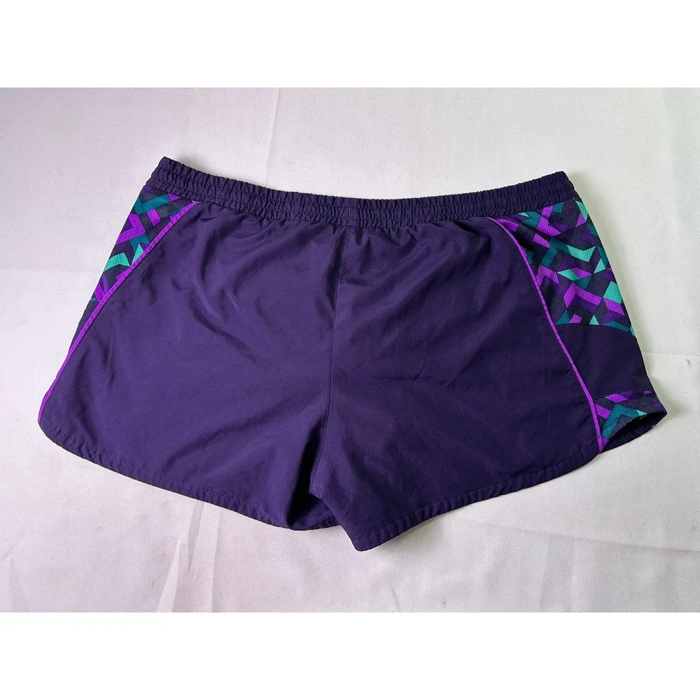 Adidas Climalite Women's Large Purple Geometric Print Running Athletic‎ Shorts L